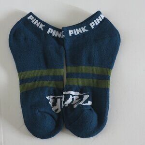 Victoria's Secret Terry Cushion Ankle Socks Blue Teal OS NWOT Rare